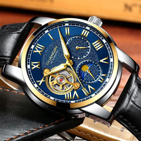 GUANQIN Mens Watches Top Brand Luxury Tourbillon Skeleton Watch Men ...