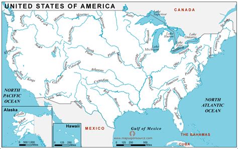 Map Of Major Rivers In The United States - Zip Code Map