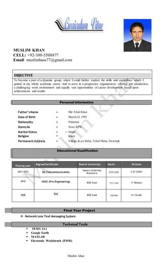 MUSLIM KHAN final resume | PDF