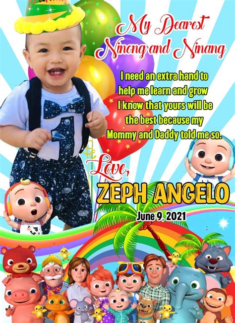 2 Cocomelon Birthday and Christening Layout Invitation and Tarpaulin ...