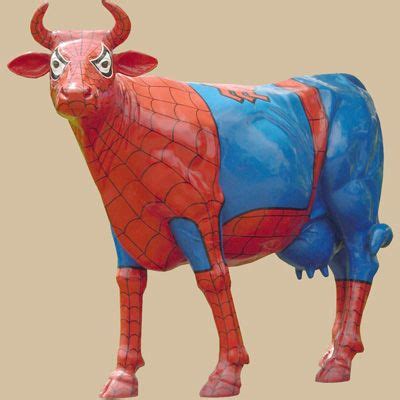 spider cow | Cow painting, Animal statues, Cow art