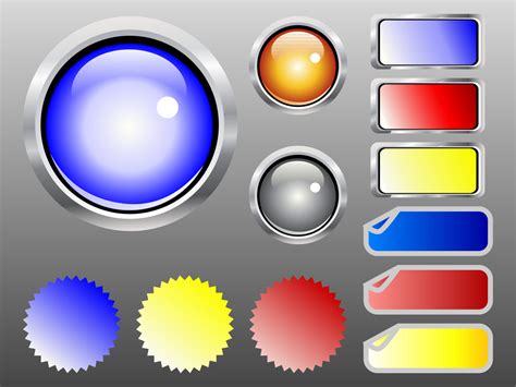 Shiny Web Buttons Vector Art & Graphics | freevector.com