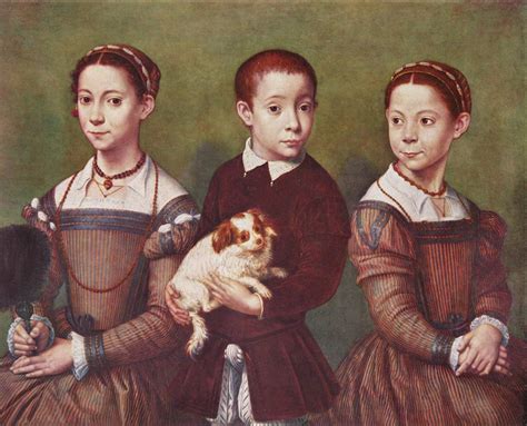 Three Children with Dog by Sofonisba Anguissola - Art Renewal Center