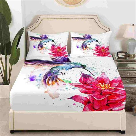 Bless international Fitted Bed Sheets Set For Adult Women Girls ...