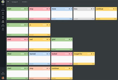 Start! v3.9 - Backbone for Retrospectives | ScrumDesk - scrum project management tool