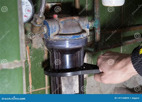 Dirty water filter stock photo. Image of household, dirt - 147144894