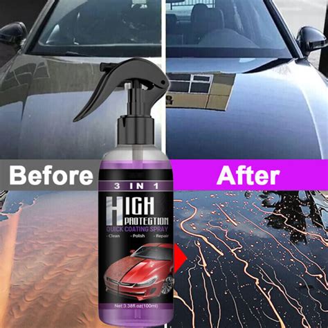 3 IN 1 Ceramic Car Coating Spray Car Polish Wax Nano Car Scratch Removal Spray | eBay