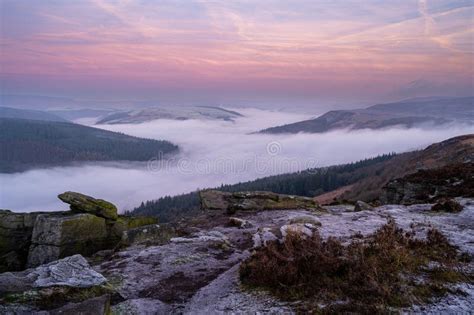 Bamford Edge Sunrise Cloud Inversion in the Peak District National Park ...