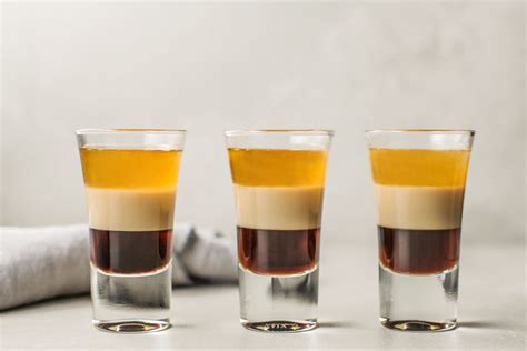 The B-52 is a popular triple-layered shot made of Kahlua, Baileys, and ...