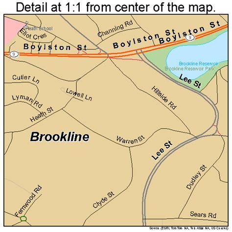 Brookline Massachusetts Street Map 2509210