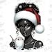 9x Black Santa Girl Bundle Sublimation Design PNG, Digital Download, Merry Christmas Clip Art ...