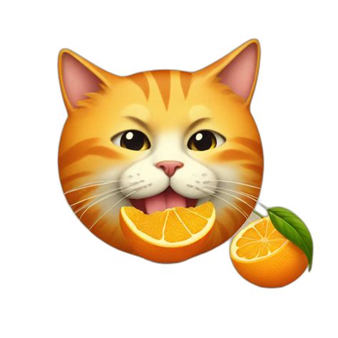 orange cat eating mcdonalds | AI Emoji Generator