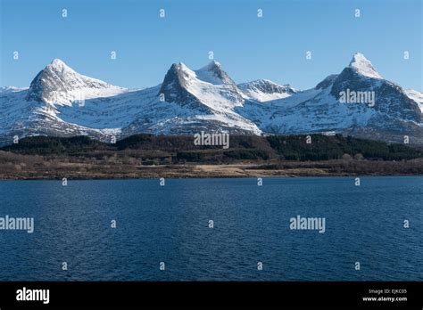 Norway Nordland, Four of the Seven Sisters mountains Stock Photo - Alamy