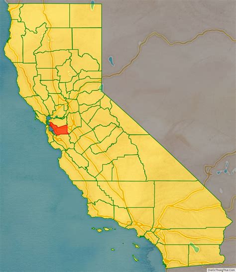 Map of Alameda County, California - Thong Thai Real