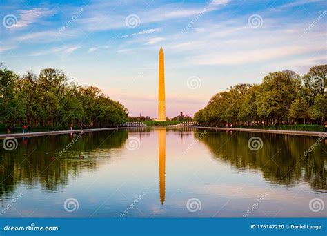 The Washington Monument and Reflection Pool in Washington DC Editorial Image - Image of dramatic ...