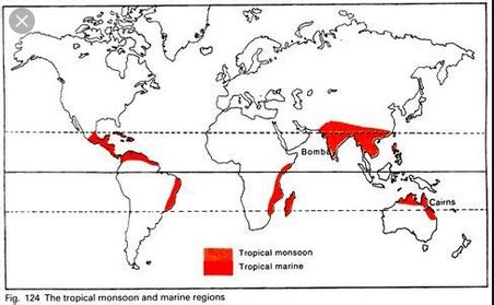 World Climate Types: Hot Wet Equatorial climate;Tropical Monsoon ...