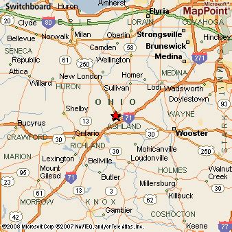 Where is Ashland, Ohio? see area map & more