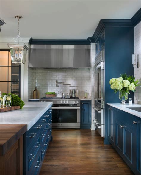 Navy Blue Kitchen - Home Bunch Interior Design Ideas