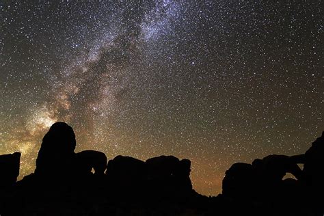 Milky Way over Arches National Park Photograph by Jean Clark - Fine Art America