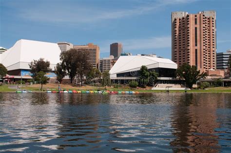 Adelaide Skyline View at Sunset Stock Image - Image of dusk, exterior ...