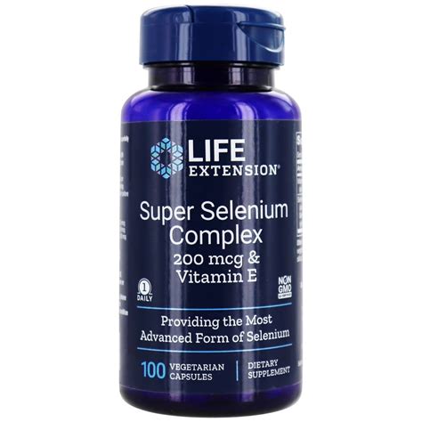 Life Extension - Super Selenium Complex 200 mg with Vitamin E - 100 ...