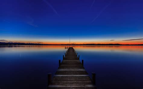 Lake Starnberg, Bavaria, Germany, sunset, pier wallpaper | travel and world | Wallpaper Better