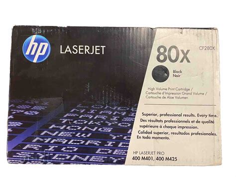 Used Genuine HP 80X CF280X Black Toner Cartridge LaserJet Pro 400 ...