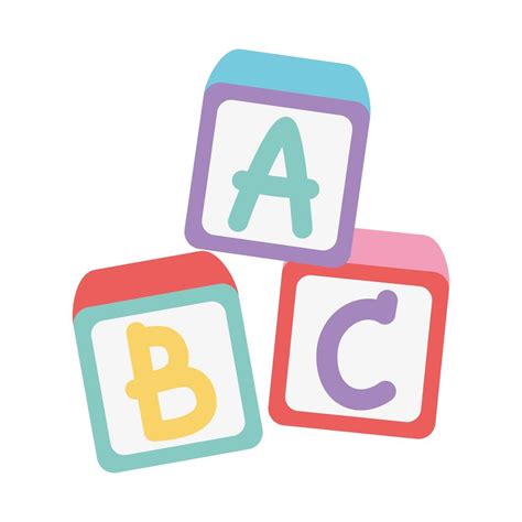 school education alphabet blocks isolated icon design white background 1847209 Vector Art at ...