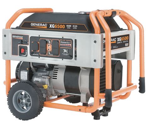 GENERAC Generador Portatil, Combustible de Gasolina, Tipo de Arranque Retroceso, 6500 Watts de ...