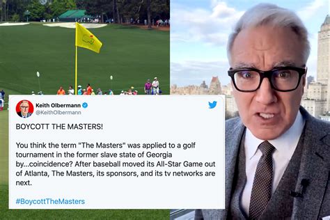 Keith Olbermann Posts Twitter Rant Calling for Masters Boycott