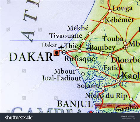 Geographic Map Senegal Capital City Dakar Stock Photo 549109501 ...