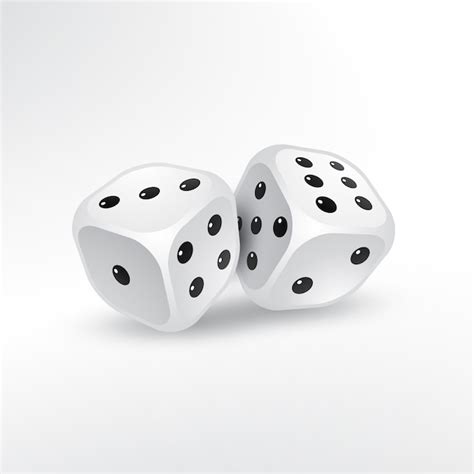 Free Vector | Two dices on white background