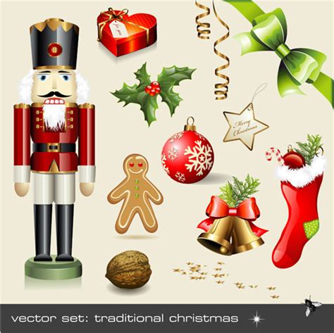 Vector set of different xmas icons elements Vectors graphic art designs in editable .ai .eps ...