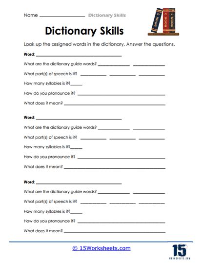 Dictionary Skills Worksheets - 15 Worksheets.com - Worksheets Library