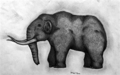 Woolly Mammoth Drawing by Michael Panno