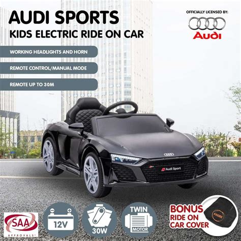 Kahuna Audi Sport Licensed Kids Electric Ride On Car Remote Control Black | Woolworths