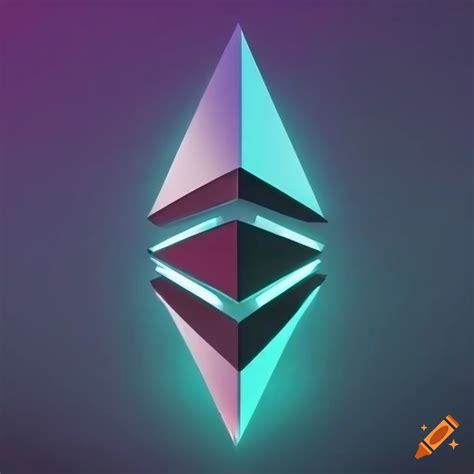 Cyberpunk style ethereum logo on Craiyon