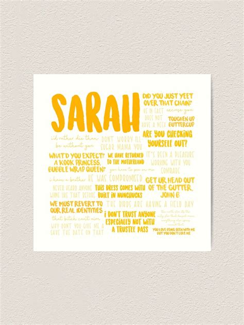 "Sarah Outer Banks Quotes" Art Print for Sale by Sofia Ong | Redbubble