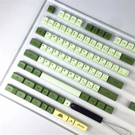 Languages style 124 Keys Matcha Keycaps Set