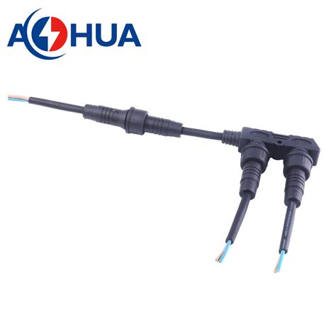 1 Input 2 Output F Cable Connector Wire Splitter for Courtyard Lights ...