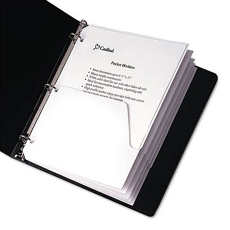 crd60155 - untabbed ring binder double pocket dividers - Walmart.com - Walmart.com