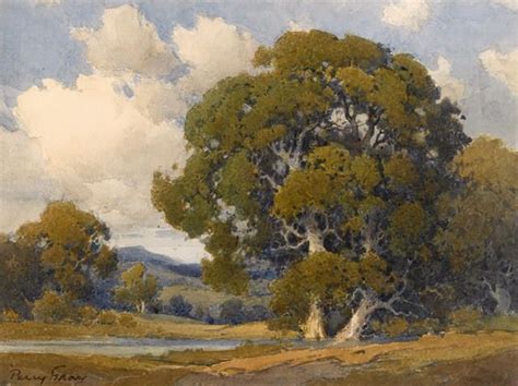 "Oaks, Marin County," Percy Gray, watercolor on paperboard, 12 1/4 x 16 1/4", private collection ...