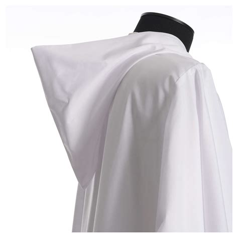 Liturgical alb with hood in cotton & polyester | online sales on HOLYART.com