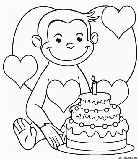 Curious George Christmas Coloring Pages