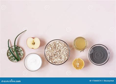 Natural Cosmetics Ingredients for Body Care Stock Photo - Image of ...