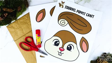 Printable Squirrel Paper Bag Puppet Template – Simple Mom Project