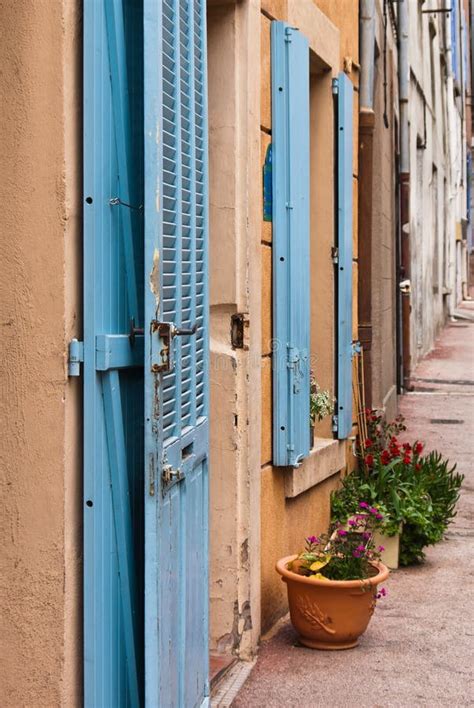 Blue shutters stock photo. Image of shutter, house, outdoors - 23405184