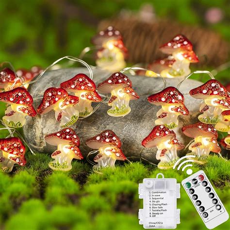 Cottage Core Mushroom Lights!🍄💡 | Fairy lights, String lights decoration, Mushroom decor