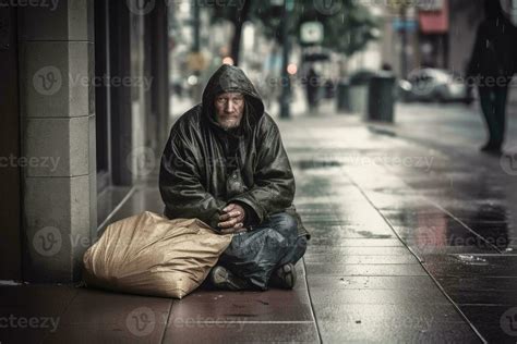 Homeless man portrait. Aged bearded man. 23602124 Stock Photo at Vecteezy