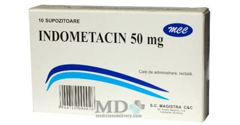 Indometacin sup 50mg #6: Buy Online on MedicinesDelivery.com